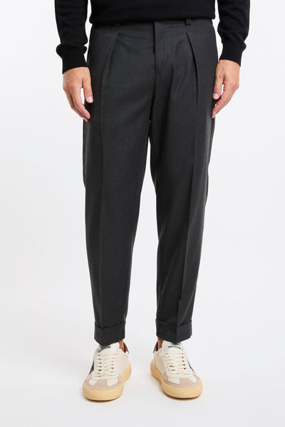 OutFit 4442 Grey mélange winter viscose trousers