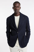 OutFit 4437 Giacca a costine in jersey blu