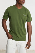 Saint Barth T-Shirt Dover Rundhals Baumwolle Farbe Grün