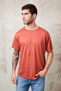 Selected 1048 T-Shirt lino ruggine