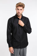 Cruna 4177 Black Wool Shirt
