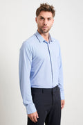 RRD 2612 Camicia Oxford microfantasia blu