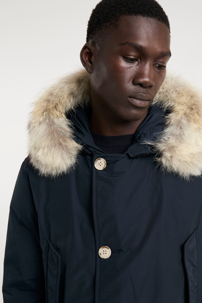 Fur Trim Woolrich Parka Blau Woolrich Long Artic Parka DF With Fur