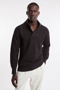 Kangra 4342 Brown Crossed Henley Sweater