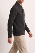 Kangra 4342 Brown Crossed Henley Sweater