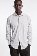 Alley Docks 4005 Camicia tecnica fantasia a bastoncino marrone