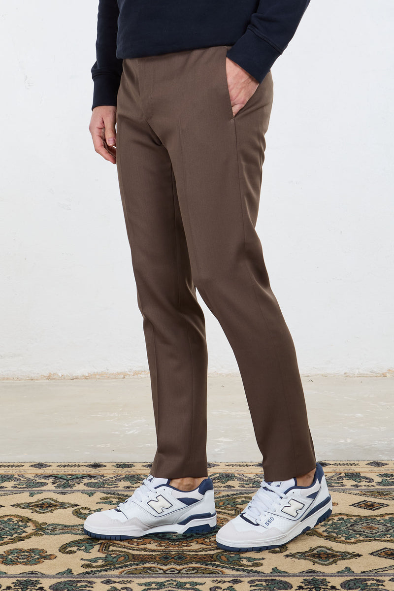 pt torino pantalone active misto lana colore marrone 7953