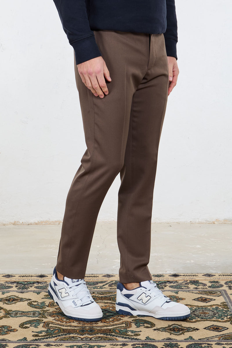 pt torino pantalone active misto lana colore marrone 7953