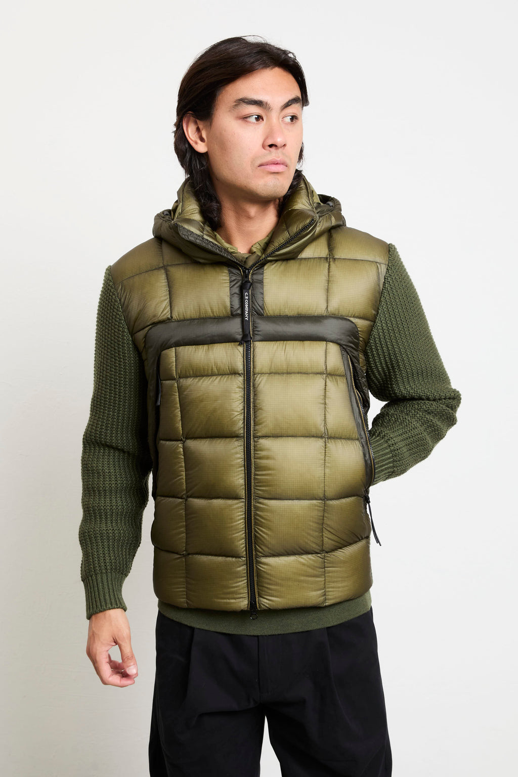CP Company 2080 Giubbotto verde piumino e lana