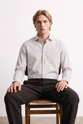 Alley Docks 4005 Camicia tecnica fantasia a bastoncino marrone