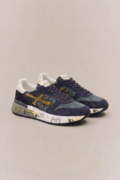 Premiata 4465 Sneakers Mick blu petrolio slavato