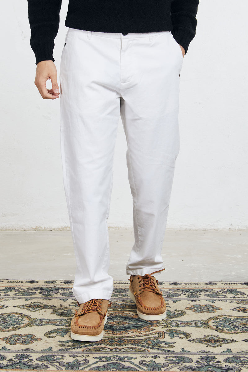 reworked pantalone elefante misto cotone colore bianco 7900