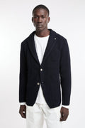 Officina 36 - 4396 Blazer in maglia a costa inglese blu