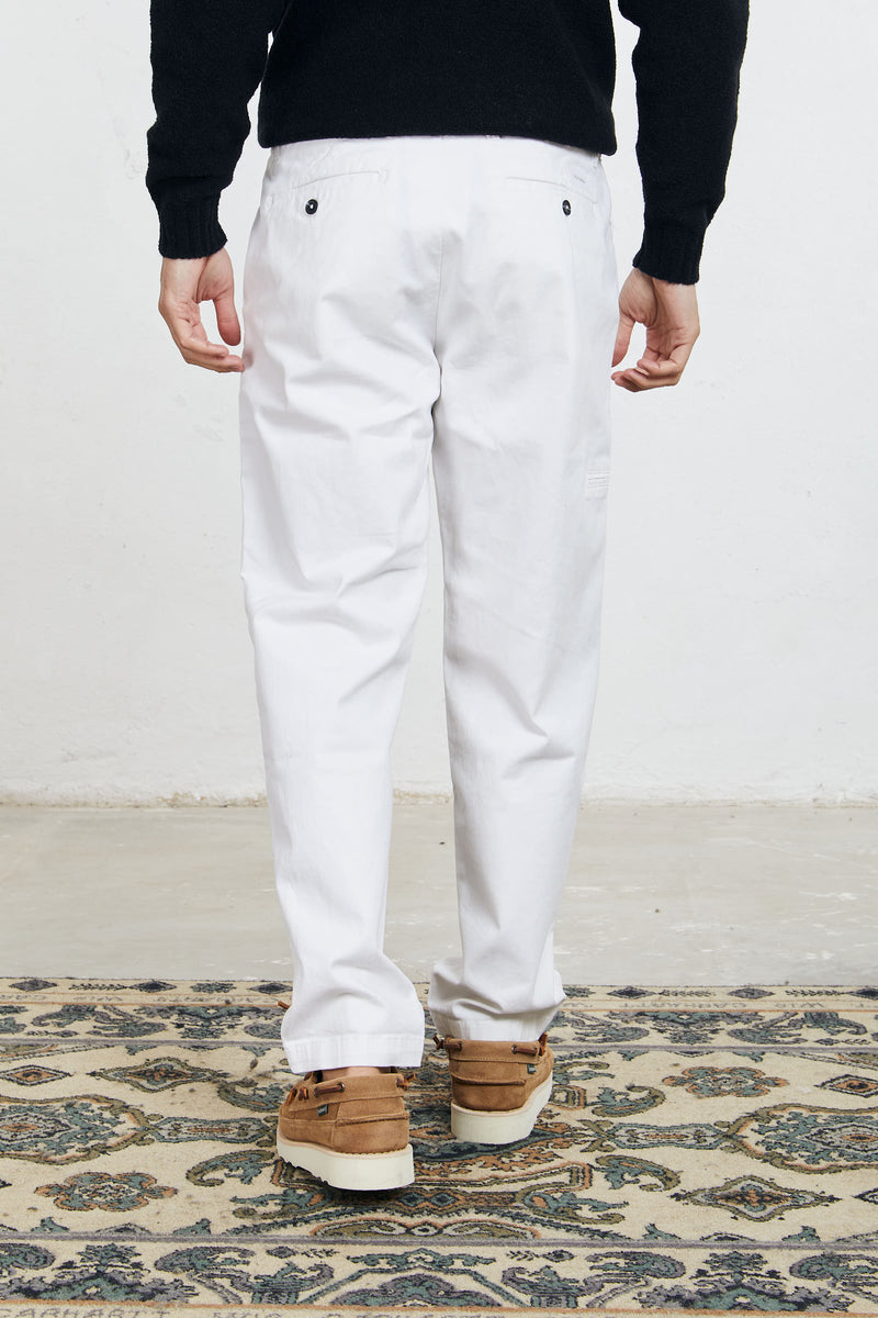 reworked pantalone elefante misto cotone colore bianco 7900