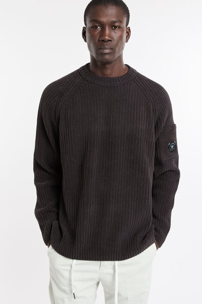 CP Company 4147 Maglione girocollo in ciniglia antracite