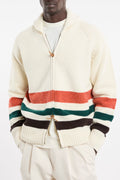 Sebago 4555 Cardigan panna a righe colorate