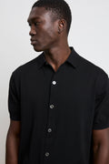 Reworked 3447 Camicia manica corta in maglina nera
