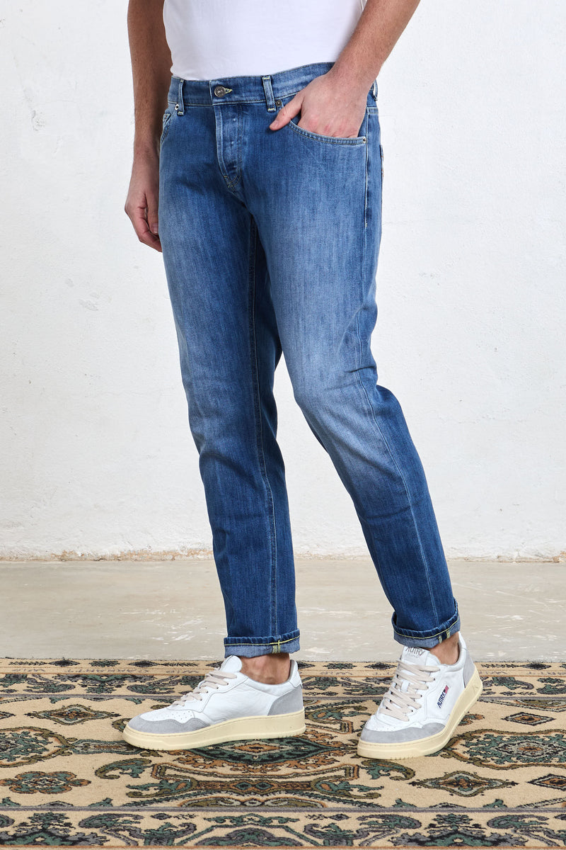 dondup jeans mius sbiadito misto cotone colore denim 8138