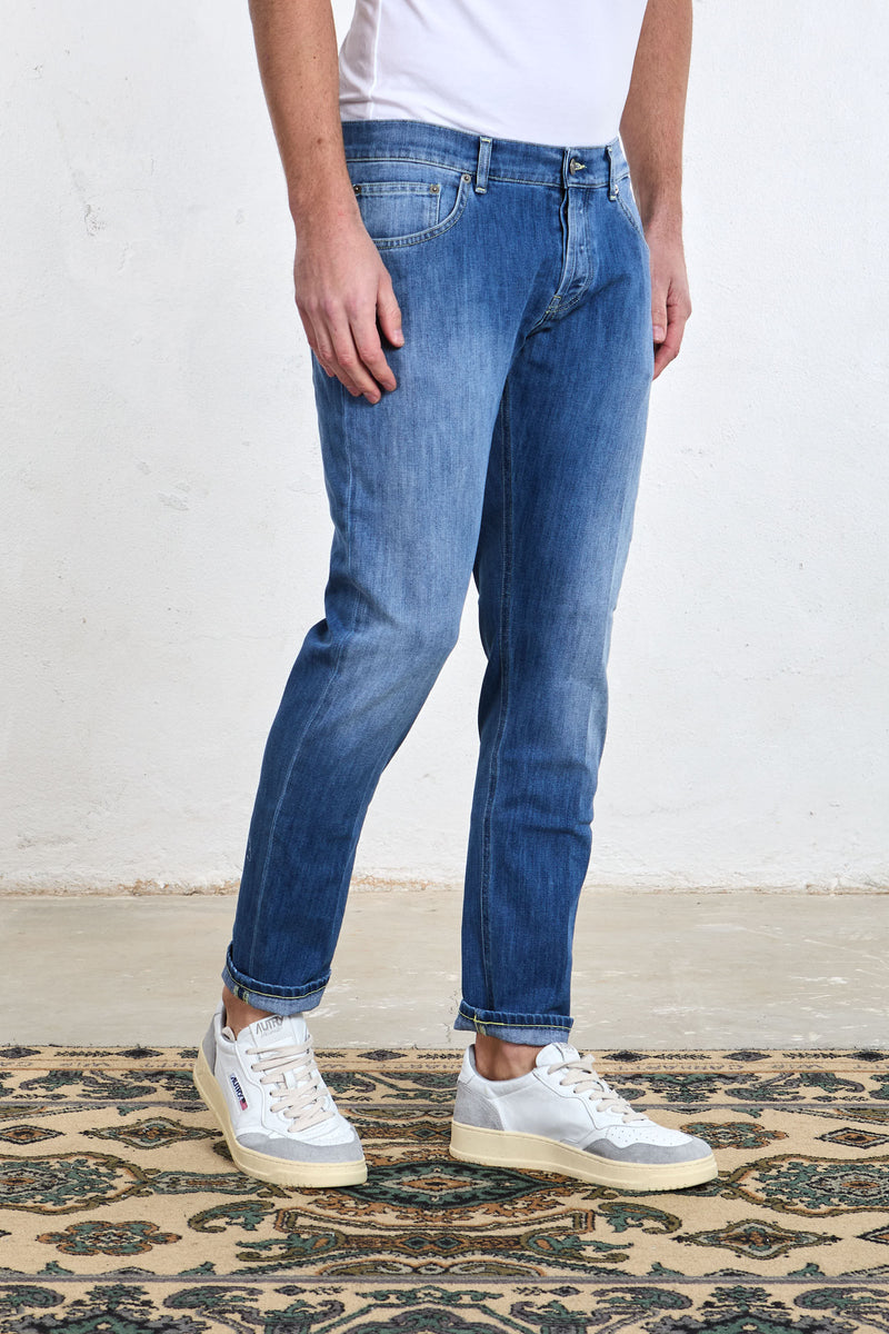 dondup jeans mius sbiadito misto cotone colore denim 8138