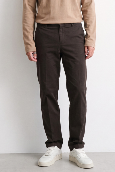 Cruna 4178 Mid Town Dark Brown Trousers