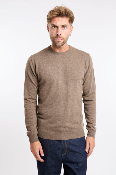 Philippe Laurientè 4616 Maglione in cashmere marrone mélange
