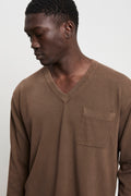 Atomo 3068 Maglia scollo a V marrone