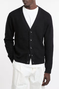 Reworked 4686 Black ribbed cardigan