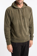 Reworked 4660 Maglia in ciniglia con cappuccio verde