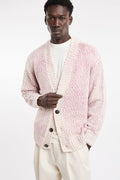 Arovescio 4039 Cardigan mouliné rosa reversibile