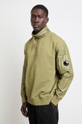 CP Company 2073 Felpa verde mezza zip