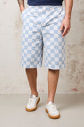 Maison Crazy Worker 1598 Bermuda scacchi azzurro