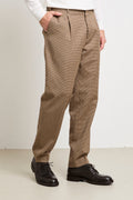 PT Torino 2346 Pantalone pied-de-poule beige