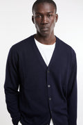 Philippe Laurientè 4631 Cardigan lana rasata blu