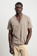 Grifoni 3143 T-shirt tortora scollo a V