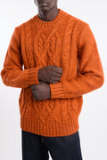 Kangra 4323 Maglione trecce arancione
