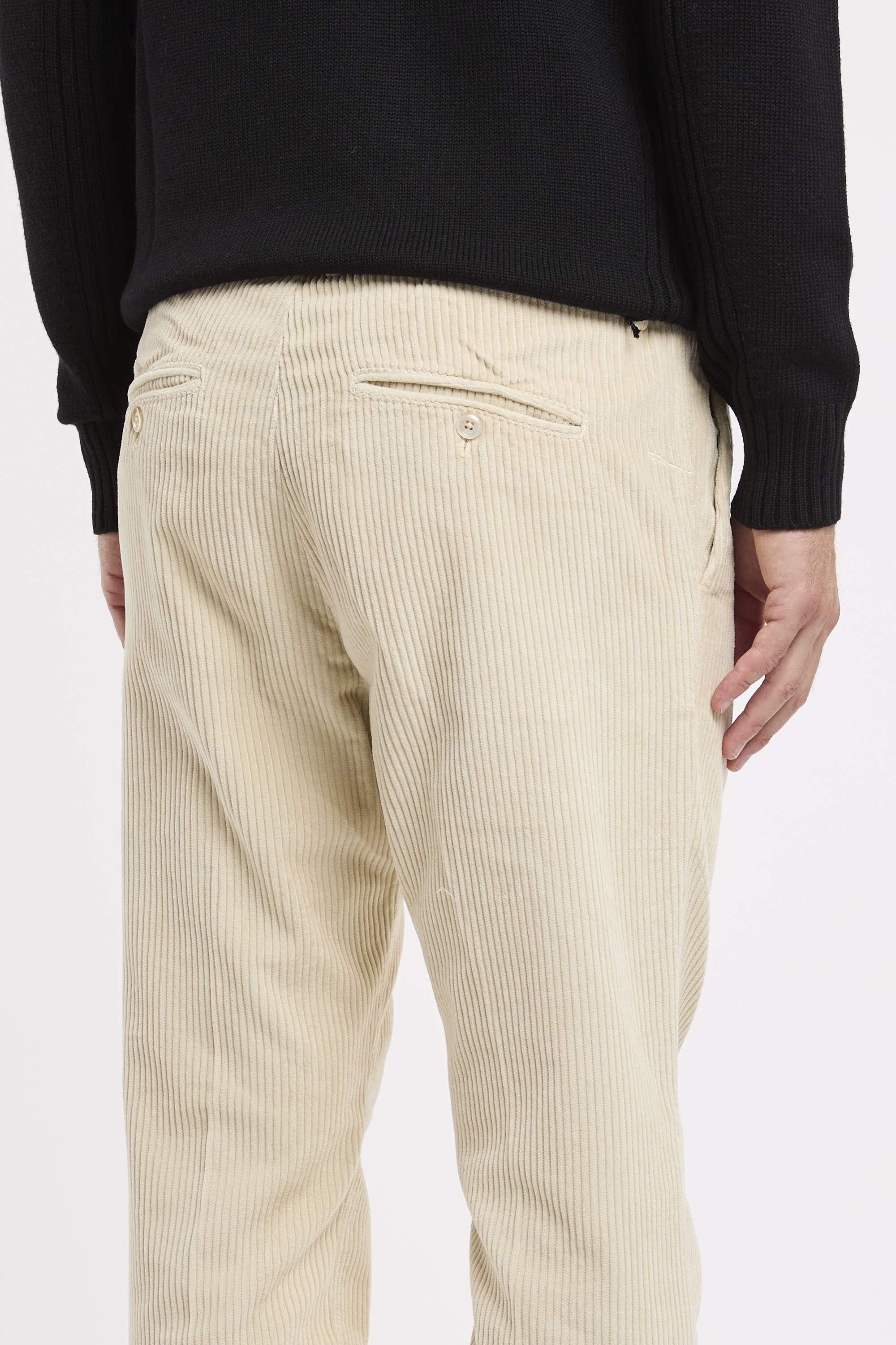 Cruna 9049 Pantalone Mitte velluto a coste Cruna uomo ecru