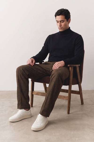 Cruna 4170 Belleville brown tweed trousers