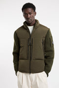 CP Company 4132 Knitwear Jacket in merino wool exrafine verde