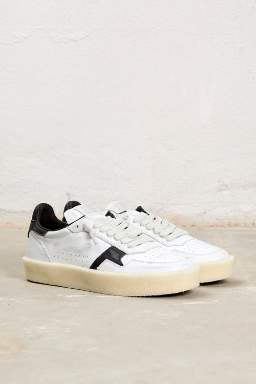 Akman 8720 Sneakers Calf Vintage Pelle Bianco/Nero