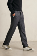 Cruna 4174 Pantalone Mid Town grigio scuro in lana