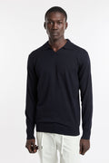 Hamaki-Ho 4291 blue jersey derby polo shirt