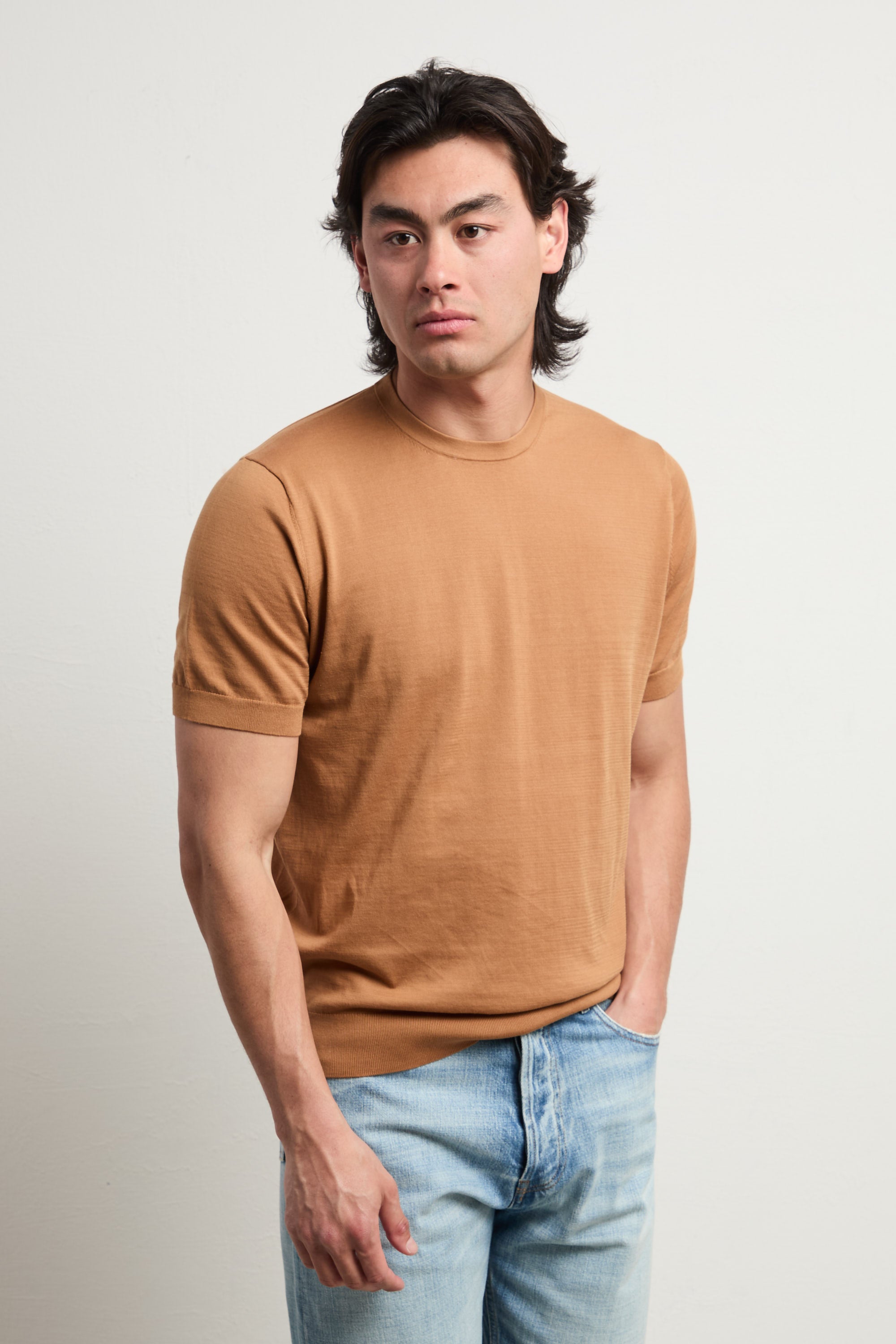 Reworked 3459 ecru jersey T-shirt Reworked man