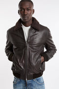 The Jack Leathers 4318 Bomber in pelle marrone