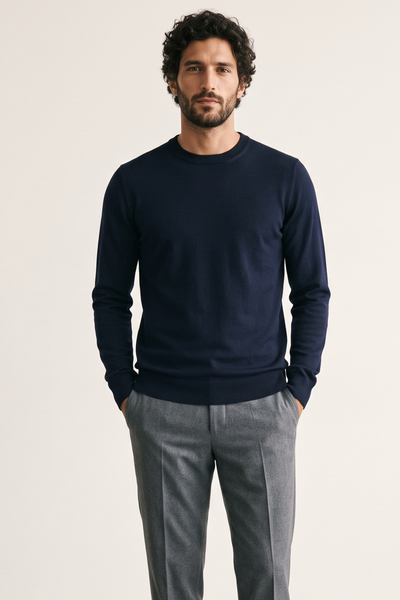 Philippe Laurientè 4634 Blue wool silk sweater