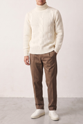 Kangra 4331 cream cable-knit turtleneck