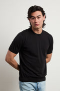 Reworked 3460  T-shirt in maglina nera