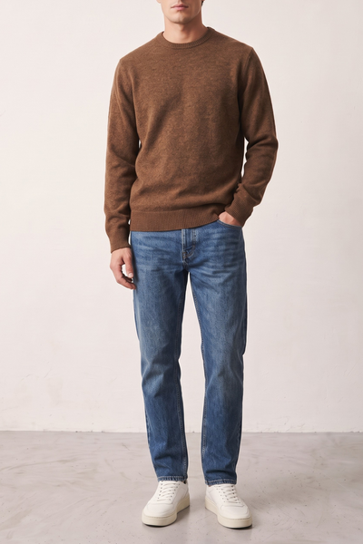 Barbour 4066 Maglione girocollo marrone mélange