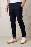 Cruna 1120 Pantalone Mitte Stretch blu elastico in vita