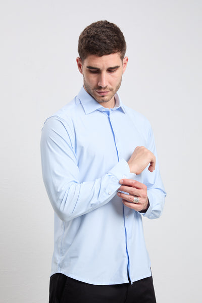 Cruna 3700 Camicia Manhattan azzurra