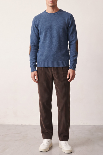 Barbour 4064 Maglione girocollo azzurro mélange